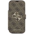 Puzdro Guess Book 4G Metal Logo pre iPhone 17 Pro hnedé