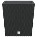 vidaXL Kvetináč s vyberateľnou vložkou antracitový 21 / 32 l PP Rattan