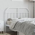 vidaXL Kovové náhradné čelo postele, biele 120 cm