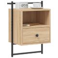 vidaXL Nočné skrinky nástenné 2 ks dub sonoma 40x30x61cm kompoz. drevo