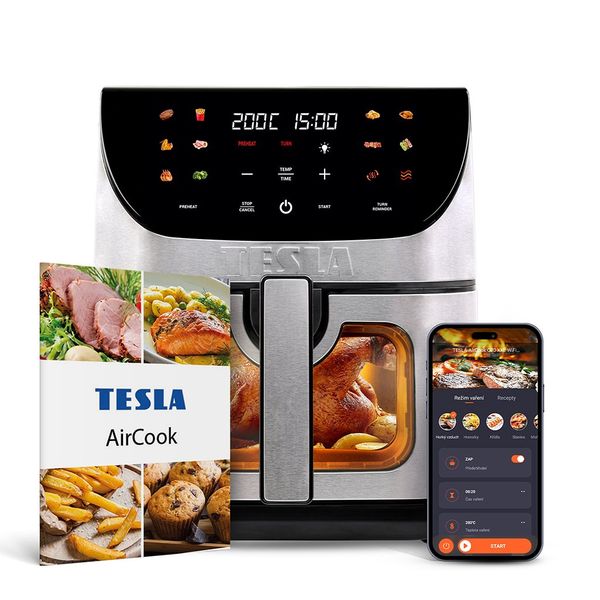 TESLA AirCook Q70 XXL WiFi Pro - multifunkčná digitálna horúcovzdušná fritéza