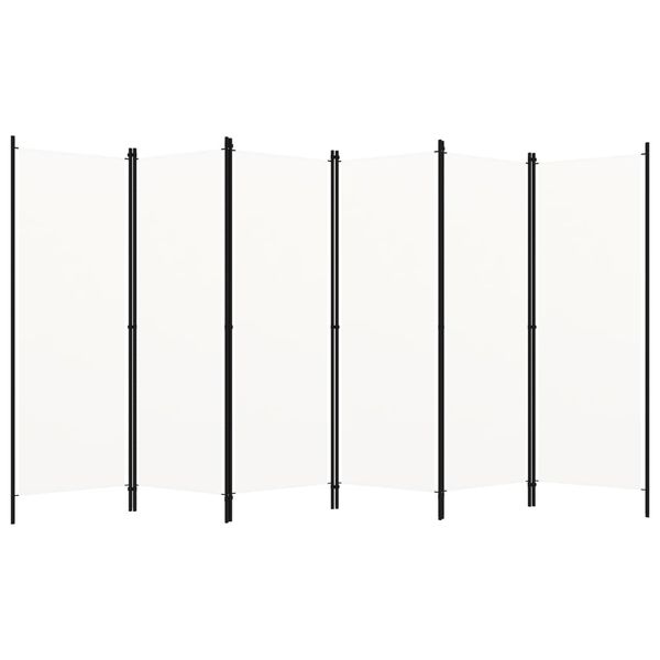 vidaXL 6-panelový paraván biely 300x180 cm