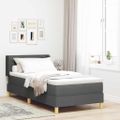vidaXL Posteľ s pružinovým rámom Tmavo šedá 200 x 90 cm látka