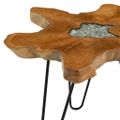 vidaXL Konferenčný stolík 70x45 cm tíkový masív a polyresin