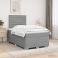 vidaXL Posteľ boxspring s matracom Svetlosivá 120 x 190 cm Látka