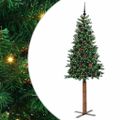 vidaXL Úzky vianočný stromček Zelená 210 cm