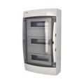 Rozvádzač Acqua 3942-TTB IP65, 42mod., na omietku, prehliadací dvere, 565x326x150mm