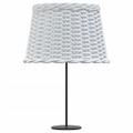 vidaXL Tienidlo na lampu biele Ø40x26 cm prútené