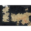 Plagát Hra o tróny - Mapa Westerosu a Essosu