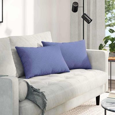 vidaXL Vankúše na pohovku 2 pcs Modrá džínovina 60 x 40 cm látka