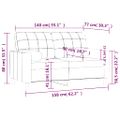 vidaXL 2-miestna pohovka s vankúšmi čierna 140 cm látka