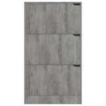 vidaXL Botník s 3 dvierkami betónový 59x24x105 cm drevotrieska