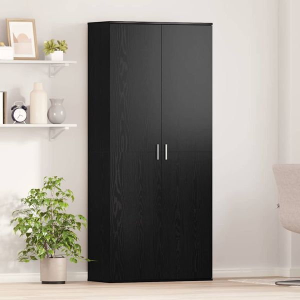 vidaXL Vysoká skriňa Čierny dub 80 x 35 x 180 cm Kompozitné drevo