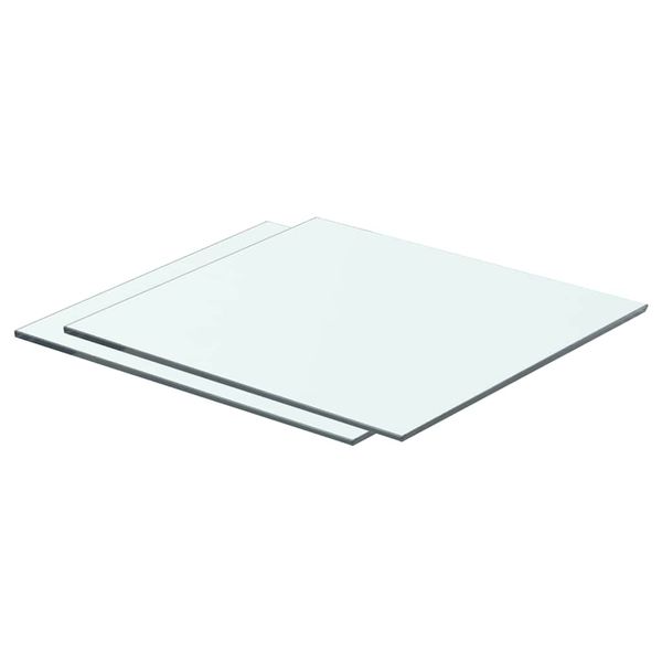 vidaXL Poličky 2 ks panel z priehľadného skla 40x30 cm