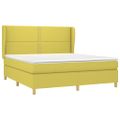 vidaXL Boxspring posteľ s matracom zelená 180x200 cm látka