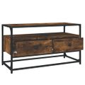 vidaXL TV skrinka dymový dub 80x35x45 cm spracované drevo