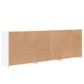 vidaXL Komoda s LED svetlami biela 181,5x37x67 cm