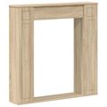 vidaXL Rám krbu Dub sonoma 100 x 20 x 100 cm Kompozitné drevo