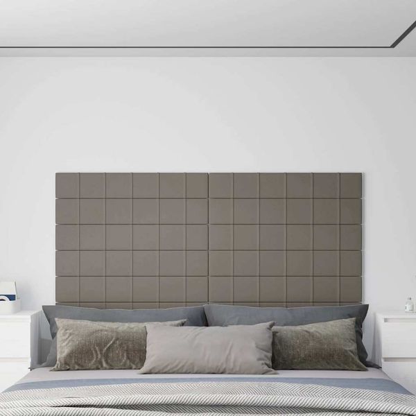 vidaXL Nástenné panely 12 ks bledosivé 90x15 cm zamatové 1,62 m²