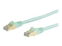 Category 6A - 26AWG (6ASPAT7MAQ) - Patch kábel - RJ-45 (M) do RJ-45 (M) - 7 m - STP - CAT 6a - lisovaný, prevedenie bez hrbolčekov - vodě - farba