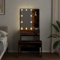 VidaXL súprava toaletného stolíka s LED diódou Old Wood