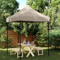 vidaXL Skladací pop-up párty stan sivohnedý 200x200x306 cm