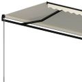 vidaXL Ručne zaťahovacia markíza 450x300 cm krémová
