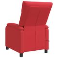 vidaXL Masážne relaxačné kreslo Červená Umelá koža
