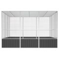 vidaXL Klietka pre vtáky antracit 302,5x324,5x211,5cm pozinkovaná oceľ