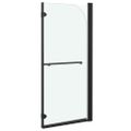 vidaXL Skladací sprchový kút 2 panely 120x140 cm ESG čierny