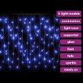 vidaXL LED záclonové svetlá cencúle 10 m 400 LED modré 8 funkcií