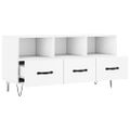 vidaXL TV stolík biely 102x36x50 cm kompozitné drevo