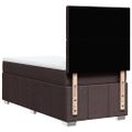 vidaXL Posteľný rám boxsping s matracom hnedý 80x200 cm látka