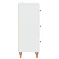 vidaXL Zásuvkový kabinet Biela 33 x 34,5 x 90 cm Kompozitné drevo