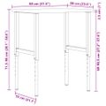 vidaXL pracovný stôl tmavohnedá 80x60x(71,5-98) cm masívny dub