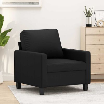 vidaXL Kreslo čierne 60 cm umelá koža