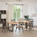 vidaXL Nohy k jedálenskému stolu v tvare T, 2 ks, čierne, 100x35x(72-73) cm, oceľ