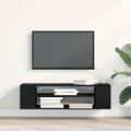 vidaXL TV skrinka 100 x 30 x 26,5 cm Čierny dub Kompozitné drevo