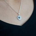 Strieborný náhrdelník Harry Potter - Nástupište 9 a 3/4 s kryštálmi (Ag 925)
