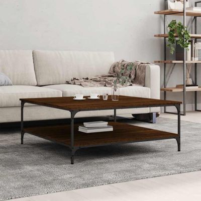 vidaXL Konferenčný stolík hnedý dub 100x100x40 cm kompozitné drevo