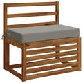 vidaXL Podložka na sedadlo SOEST 100% polyester Sivá 70 x 40 x 10 cm