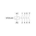 Stykač F&F ST25-40 3F 25A, 4xNO, 230V, na DIN lištu