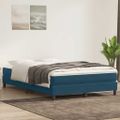vidaXL Posteľný rám boxsping bez matracom tmavomodrý 160x210 cm zamat