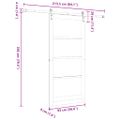 vidaXL Posuvné dvere ORKDAL 93 x 202 cm Biela