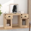 vidaXL Toaletný stolík so zrkadlom dub sonoma 130x50x132,5 cm
