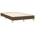 vidaXL Posteľný rám s boxspringom tmavohnedá 120x200 cm látka