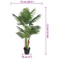vidaXL Umelá palma s 3 kmeňmi zelená 120 cm PP