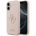 Puzdro Guess Silicone Big 4G Script pre iPhone 17 ružové