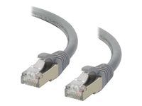 Patch kábel - RJ-45 (M) do RJ-45 (M) - 2 m - STP - CAT 6a - lisovaný, prevedenie bez hrbolčekov, licna - sivá