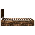 vidaXL Rám postele Dymová dub 150 x 200 cm Inžinierske drevo